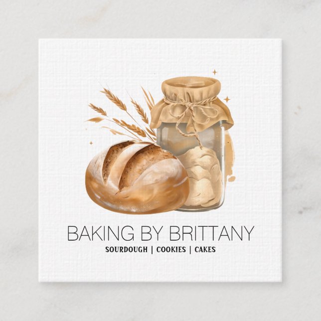 Baking Sourdough Chef Business Card (Front)