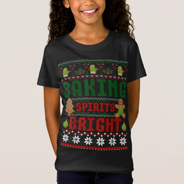 Baking Spirit Bright Doughnut Christmas Tree Xmas  T-Shirt (Front)