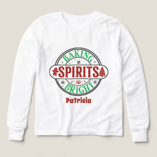 Baking spirits bright add name kids unisex