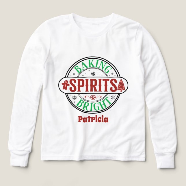 Baking spirits bright add name kids unisex  (Design Front)