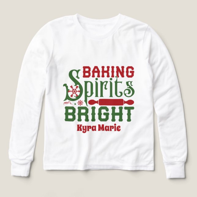 Baking Spirits Bright add name unisex  (Design Front)