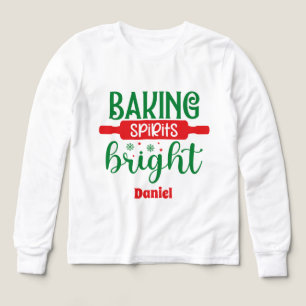 Baking spirits bright add name unisex