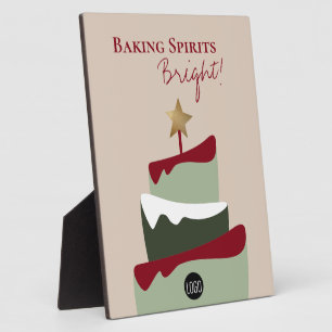 Baking spirits bright Bakery humour Christmas Plaque