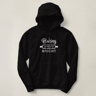 Baking Spirits Bright Black Christmas Hoodie