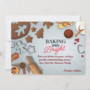 Baking Spirits Bright Christmas Cookie Dough Holiday Card