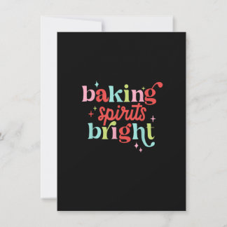 Baking Spirits Bright Christmas Cookie Funny Lover Invitation