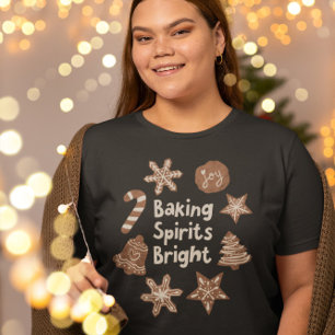 Baking Spirits Bright Christmas Cookies Festive Tri-Blend Shirt