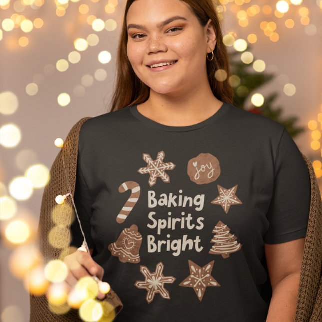 Baking Spirits Bright Christmas Cookies Festive Tri-Blend Shirt (Creator Uploaded)