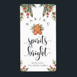 Baking Spirits Bright Christmas Gift Tag Stickers<br><div class="desc">These baking spirits bright Christmas gift stickers are the perfect addition to your homemade holiday gifts. The stickers can be personalised with your name. Script text is not editable. All of the other text is editable and can be customised to suit your needs. For more advanced customisation of this design,...</div>