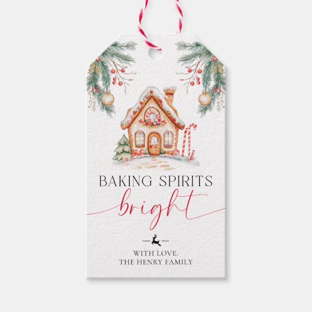 Baking Spirits Bright Christmas Gift Tags (Front)