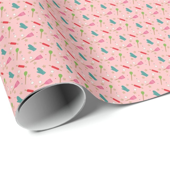 Baking Spirits Bright Christmas Gift Wrap (Roll Corner)