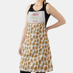 Baking Spirits Bright Christmas Gingerbread Apron
