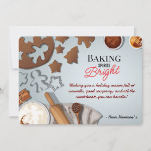 Baking Spirits Bright Christmas Gingerbread Holiday Card