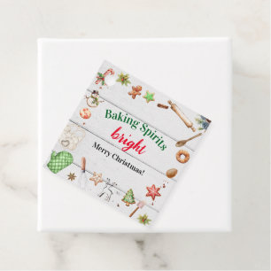 Baking Spirits Bright Christmas Holiday Party Favour Tags