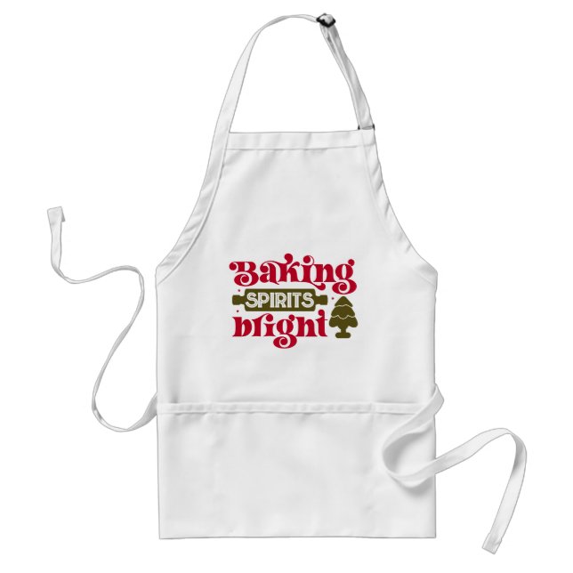 Baking Spirits Bright Christmas Standard Apron (Front)