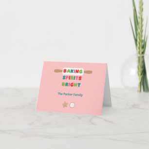 Baking Spirits Bright Christmas Thank You Card