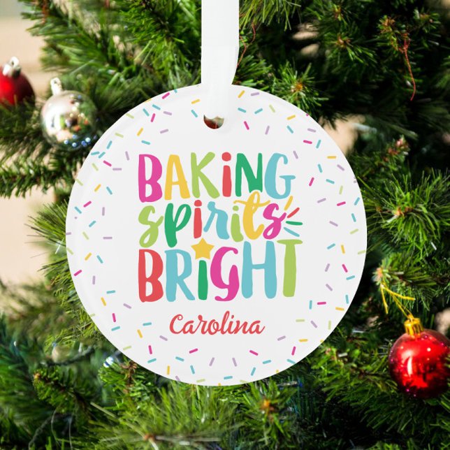 Baking Spirits Bright Colourful Sprinkles Christma Ornament (Creator Uploaded)