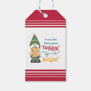 Baking Spirits Bright Cookie Christmas Holiday Gift Tags
