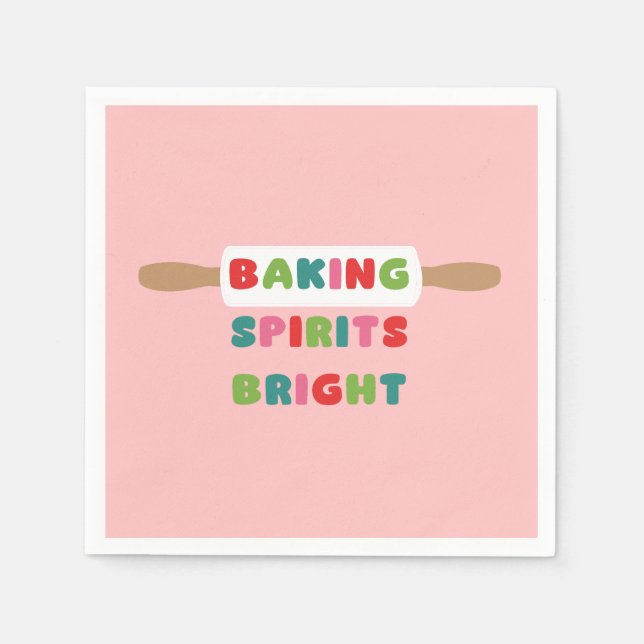 Baking Spirits Bright Cookie Exchange Napkins (Front)