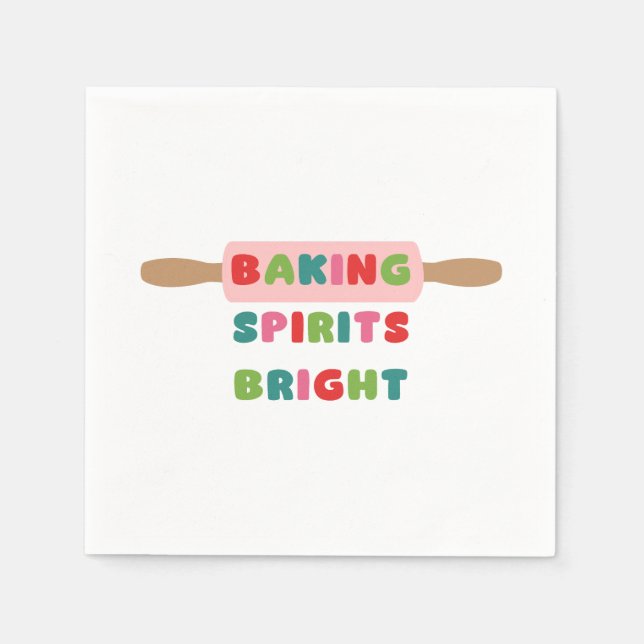 Baking Spirits Bright Cookie Exchange Napkins (Front)