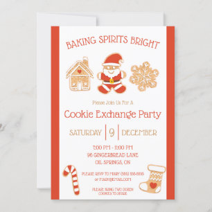 Baking Spirits Bright, Cookie Exchange Party Invitation