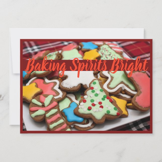 Baking Spirits Bright Cookie Party Invitations (Front)