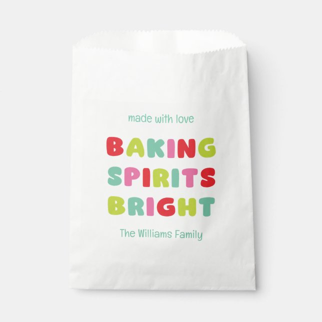 Baking Spirits Bright Favour Bags (Front)