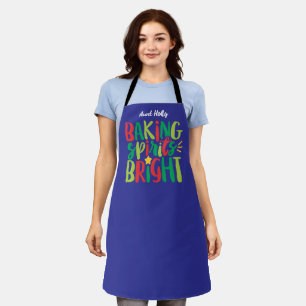 Baking Spirits Bright Festive Christmas Cook Baker Apron