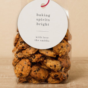 Baking Spirits Bright Fun Kids Photo Neutral Favour Tags
