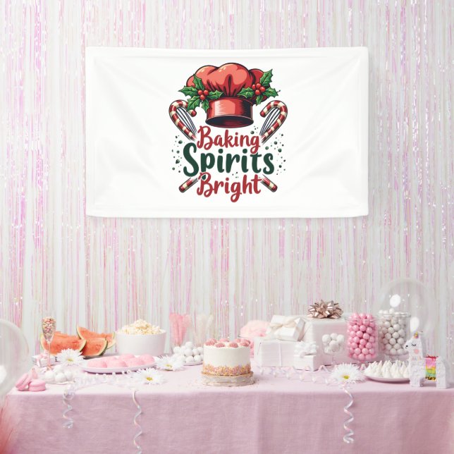 Baking Spirits Bright Funny Baking Chef Baker   Banner (Party)