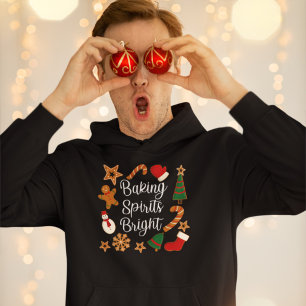 Baking Spirits Bright Gingerbread Christmas Cookie Hoodie