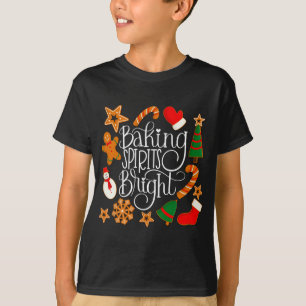 Baking Spirits Bright Gingerbread Christmas Cookie T-Shirt