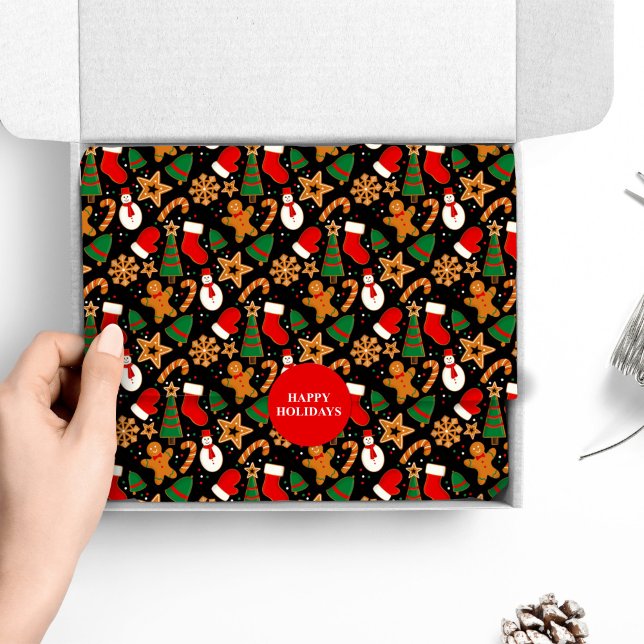 Baking Spirits Bright Gingerbread Christmas Cookie Tissue Paper (Creator Uploaded)