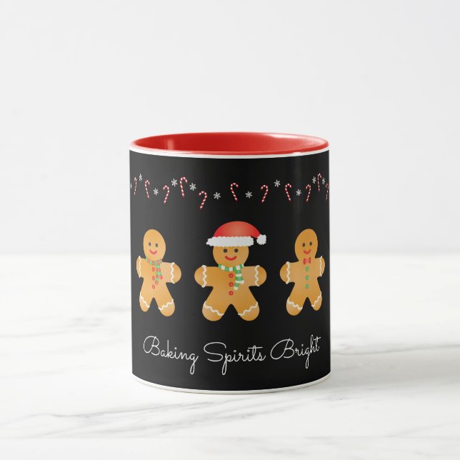 Baking Spirits Bright Gingerbread Men Mug (Center)