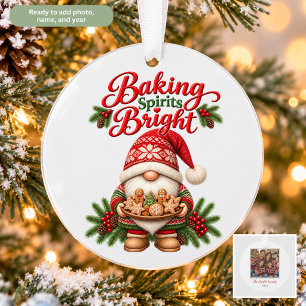 Baking Spirits Bright Gnome Christmas Ornament