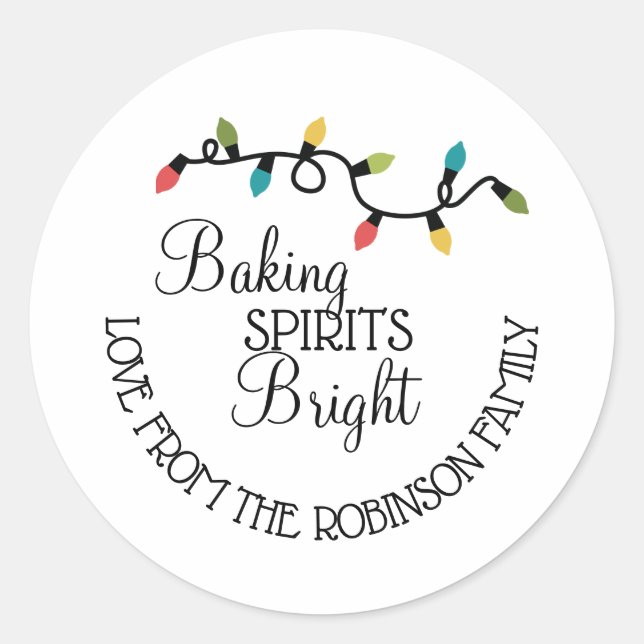 Baking Spirits Bright holiday baked goods labels (Front)