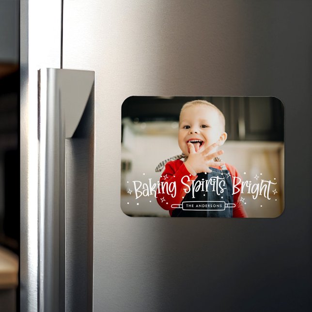 Baking Spirits Bright Holiday Photo Magnet (Creator Uploaded)