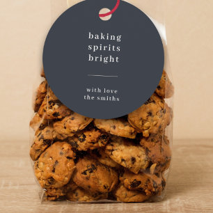Baking Spirits Bright Modern Stylish Kids Photo Favour Tags