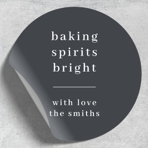 Baking Spirits Bright Modern Stylish Trendy Fun Classic Round Sticker