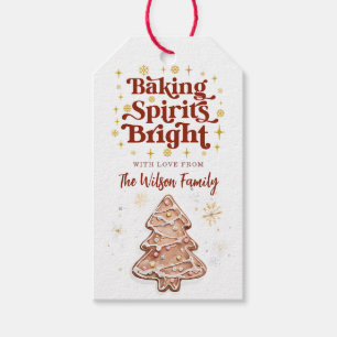 Baking Spirits Bright Pink Cookie Exchange  Gift Tags