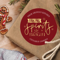 Baking Spirits Bright Red & Gold Christmas Baking