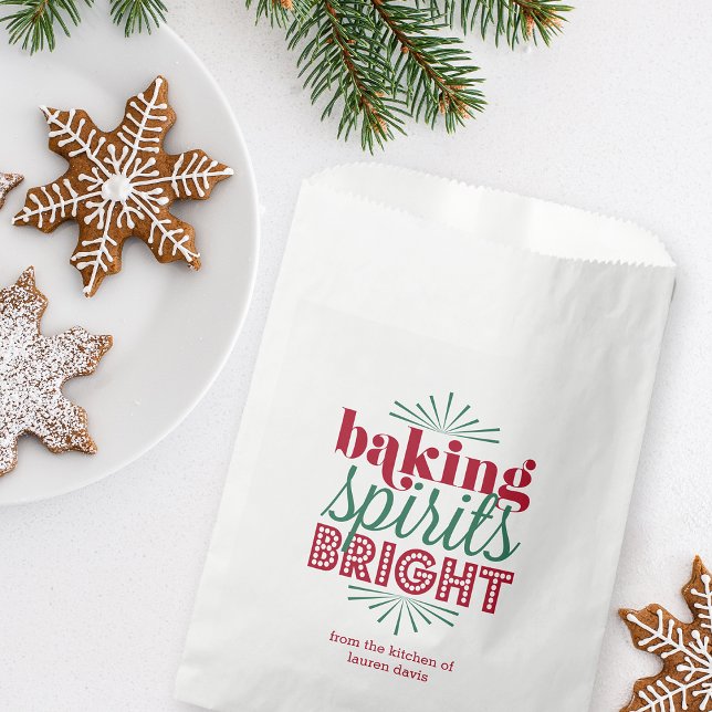 Baking Spirits Bright | Red & Green Holiday Baking Favour Bags (Creator Uploaded)