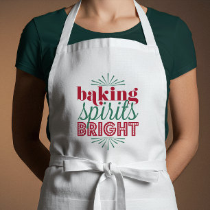 Baking Spirits Bright   Red & Green Holiday Standard Apron