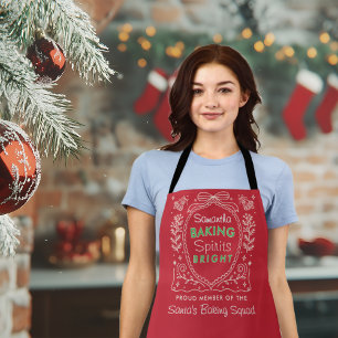 Baking Spirits Bright Rustic Christmas Baker Gift Apron