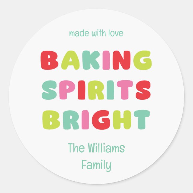 Baking Spirits Bright Sticker (Front)