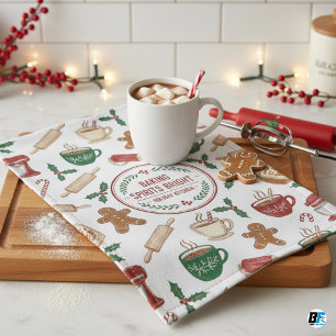 Baking Spirits Bright- Vintage Christmas Tea Towel