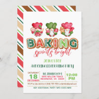 Baking Spirits Bright with Gnomes Invitation - WH
