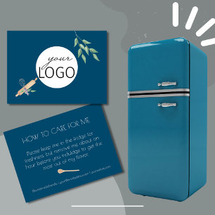 Baking Storage Instructions Business Logo Editable Business Card