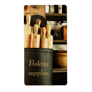 baking supplies customisable container label