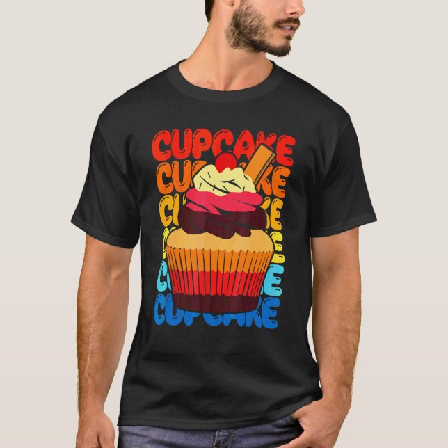Baking Sweet Colourful Cupcake T-Shirt (Front)